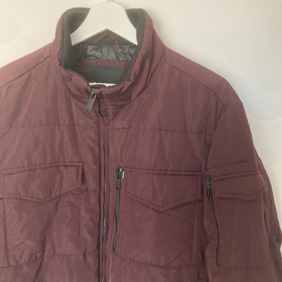 Dkny Elastic Cuffs Zip Closure High Neck Winter Bomber Jacket - Picture 10 of 16